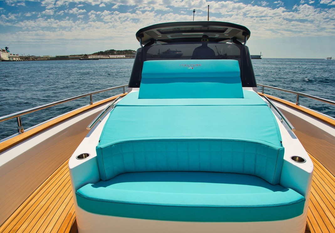 Ibiza Boat Charter CRAM Italyure 40 Bow Solarium