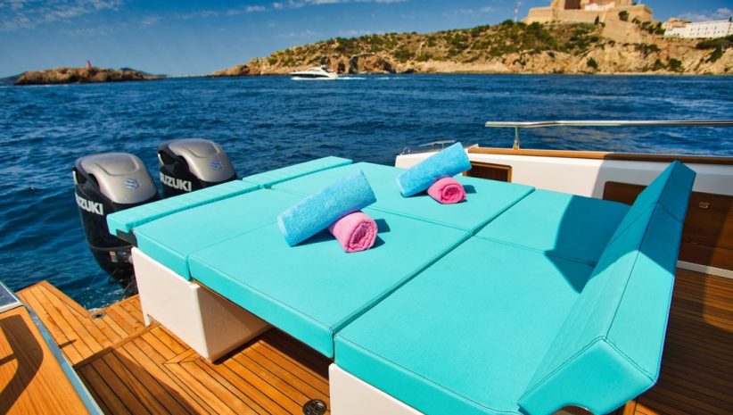 Ibiza Yacht Charter CRAM Italyure 40 Stern Solarium